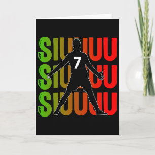 Tarjeta Regalo divertido de fútbol Siuuuu para fanáticos d