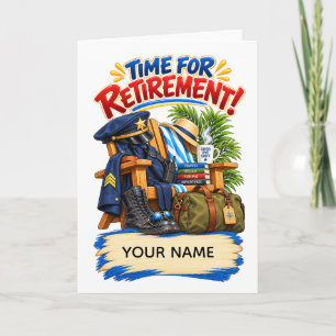 Tarjeta Regalo divertido de jubilación para la policía
