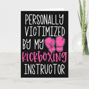 Tarjeta Regalo divertido de kickboxer personalmente victim