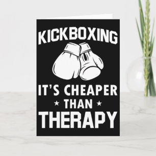 Tarjeta Regalo divertido de kickboxer terapia kickboxing