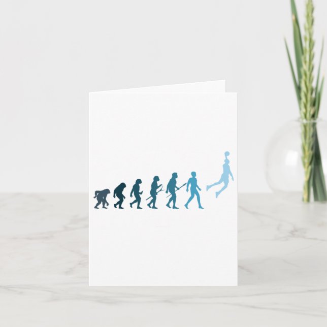 Tarjeta Regalo divertido de la Evolución del Baloncesto pa (Anverso)