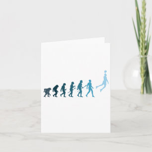 Tarjeta Regalo divertido de la Evolución del Baloncesto pa