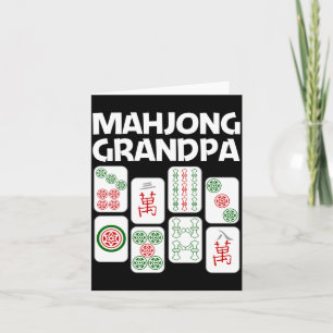 Tarjeta Regalo divertido de Mahjong para abuelo, papá, hom