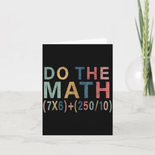 Tarjeta Regalo divertido de meme de matemáticas para hombr