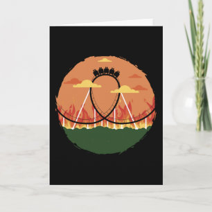 Tarjeta Regalo divertido de montaña rusa parque de diversi