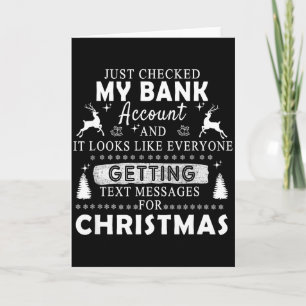 Tarjeta Regalo divertido de Navidad Acabo de revisar mi cu