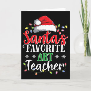 Tarjeta Regalo Divertido de Navidad para el Profesor de Ar