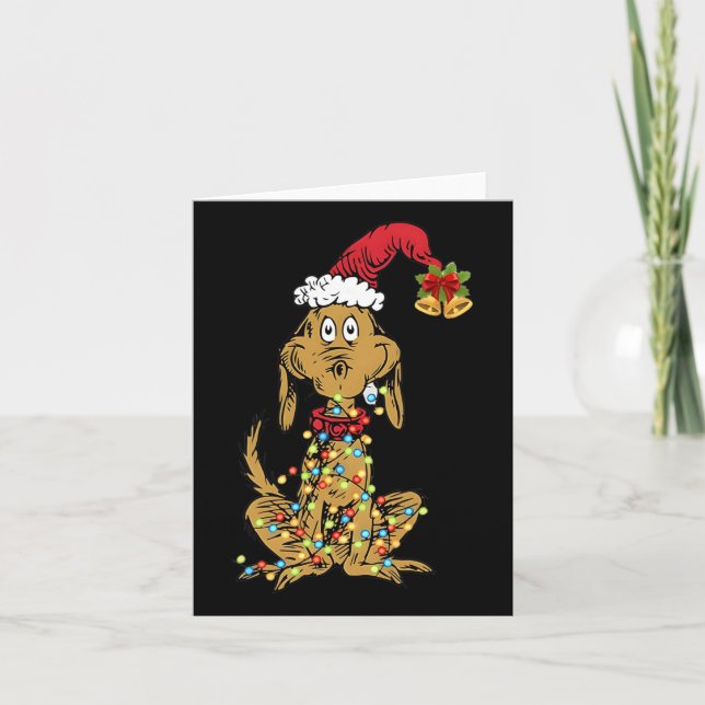 Tarjeta Regalo divertido de Navidad para perro Max  (Anverso)