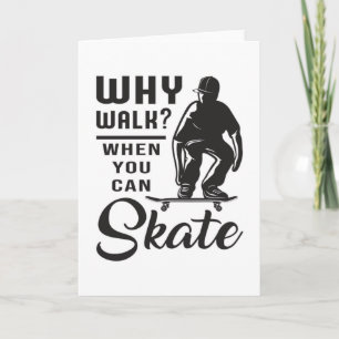 Tarjeta Regalo divertido de patineta en monopatín con pata