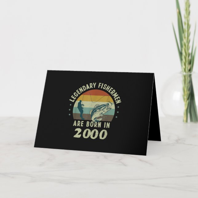 Tarjeta Regalo divertido de pesca para cumpleaños 21 (Anverso)