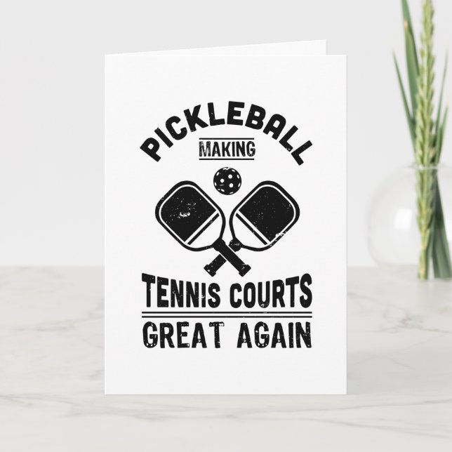 Tarjeta Regalo divertido de Pickleball genial de nuevo Din (Anverso)