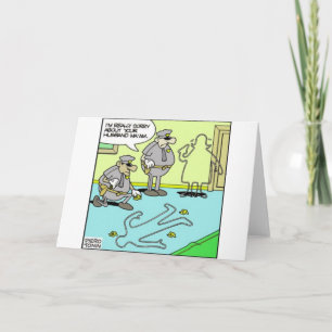 Tarjeta Regalo Divertido de Policía Esquema de Tiza y Cole