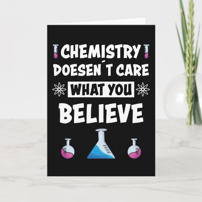Tarjeta Regalo divertido de química para el día del químic (Anverso)