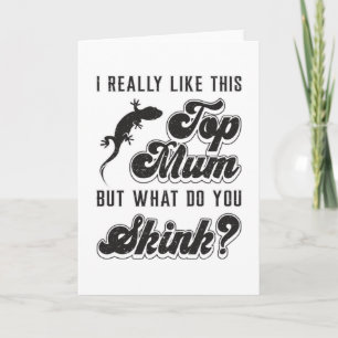 Tarjeta Regalo divertido de Reptile Lizard Gecko Reptiles 