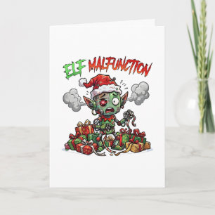 Tarjeta Regalo divertido de robot de Navidad por mal funci