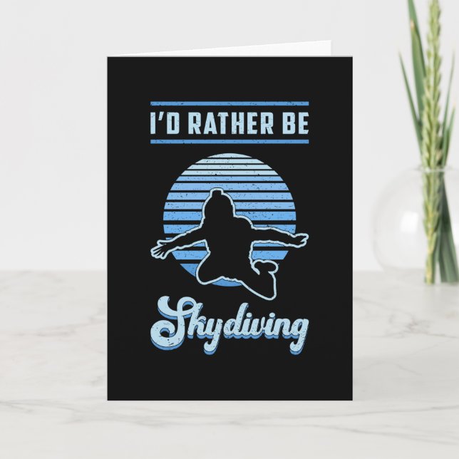 Tarjeta Regalo divertido de Skydiver Parachuting Retro (Anverso)