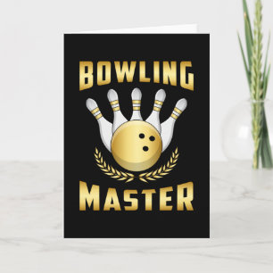 Tarjeta Regalo divertido del Bowler Strike Team Bowl Sport