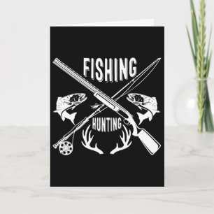 Tarjeta Regalo divertido del Día del Padre para pesca y ca