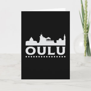 Tarjeta Regalo divertido del paisaje urbano de la ciudad d