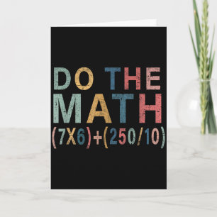 Tarjeta Regalo divertido meme de matemáticas para hombres 