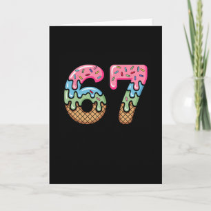 Tarjeta Regalo divertido meme goteo de helado seis siete 6