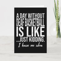 Regalo divertido para baloncesto para sordos
