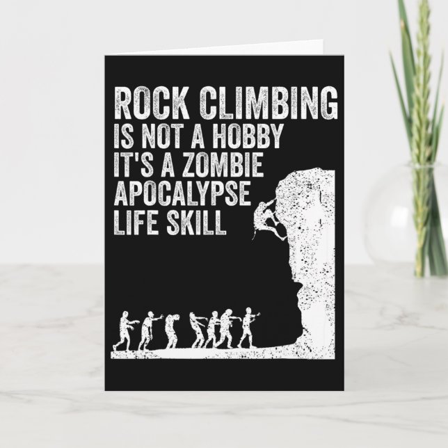 Tarjeta Regalo divertido para escaladores de rocas para ho (Anverso)
