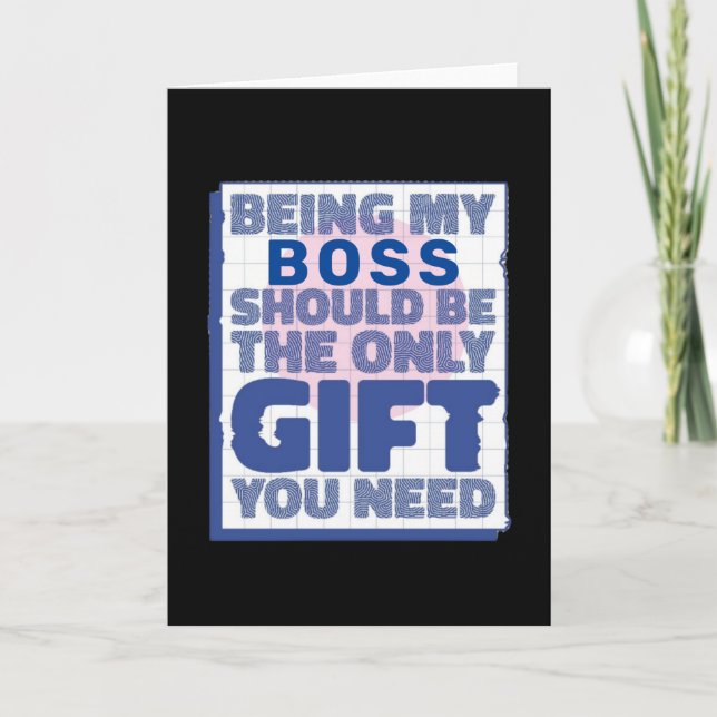 Tarjeta Regalo divertido para jefe (Anverso)