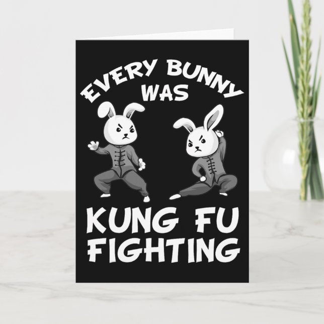 Tarjeta Regalo divertido para todos los conejos que luchab (Anverso)