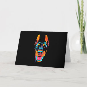 Tarjeta Regalo Doberman   Doberman Colorido