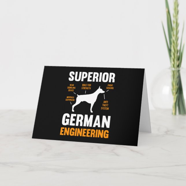 Tarjeta Regalo Doberman | Ingeniería Alemana Superior (Anverso)