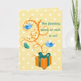 Tarjeta Regalo Editable Con Enredaderas Pájaros y Mariposa