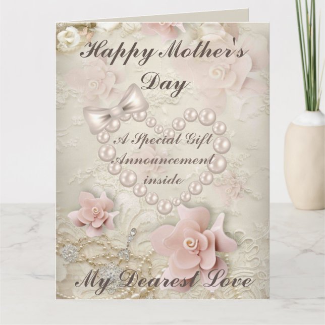 Tarjeta Regalo especial para el Día de la Madre (regalo de (Anverso)