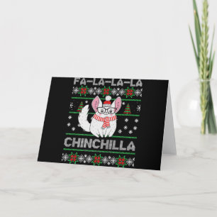 Tarjeta Regalo feo de Navidad para chinchilla para el amor