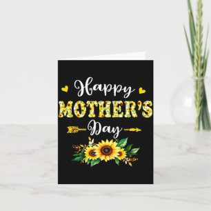 Tarjeta Regalo floral de girasoles del día feliz de la mad