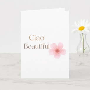 Tarjeta Regalo floral elegante y hermoso Ciao