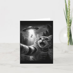 Tarjeta Regalo gráfico divertido de secuestro alienígena d