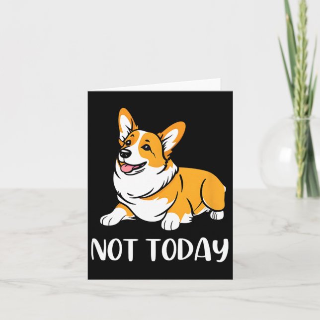 Tarjeta Regalo lindo Corgi Amante divertido de los perros  (Anverso)