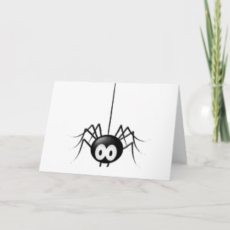 Tarjeta Regalo lindo de Halloween de la araña negra