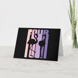 Tarjeta Regalo lindo para el cumpleaños número 4 soy un fl
