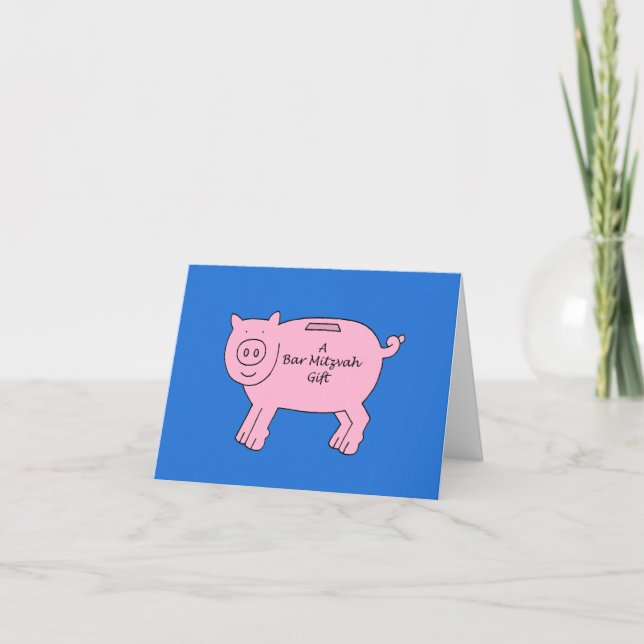 Tarjeta Regalo monetario adjunto para Bar Mitzvah (Anverso)