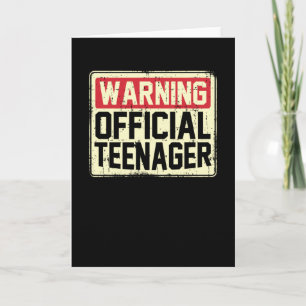 Tarjeta Regalo Oficial Adolescente Advertencia