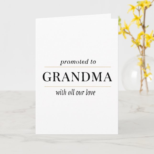 Tarjeta Regalo para Abuela Ascendida (flor amarilla)