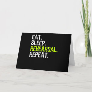 Tarjeta Regalo para actriz Actor Come Duerme Ensayo Repite