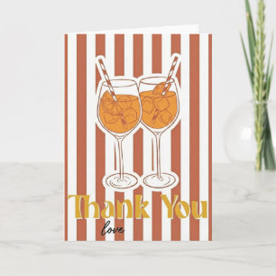 Tarjeta Regalo para amante de Aperol Spritz Gracias Amor D