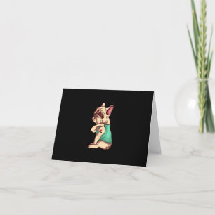 Tarjeta regalo para amante de tatuajes de bulldog francés