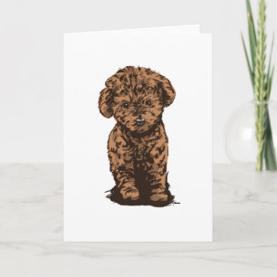 Tarjeta Regalo para amante del perro caniche lindo Dueño d