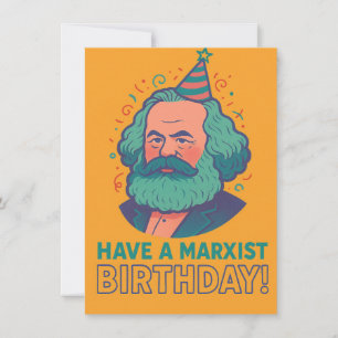 Tarjeta regalo para amantes de la lectura de Karl Marx