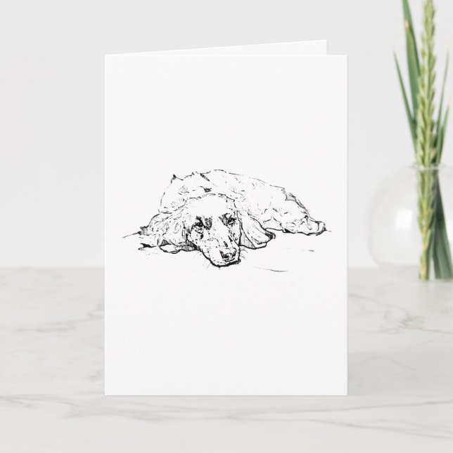 Tarjeta Regalo para Amantes de Perros Salchicha, Mamá de D (Anverso)