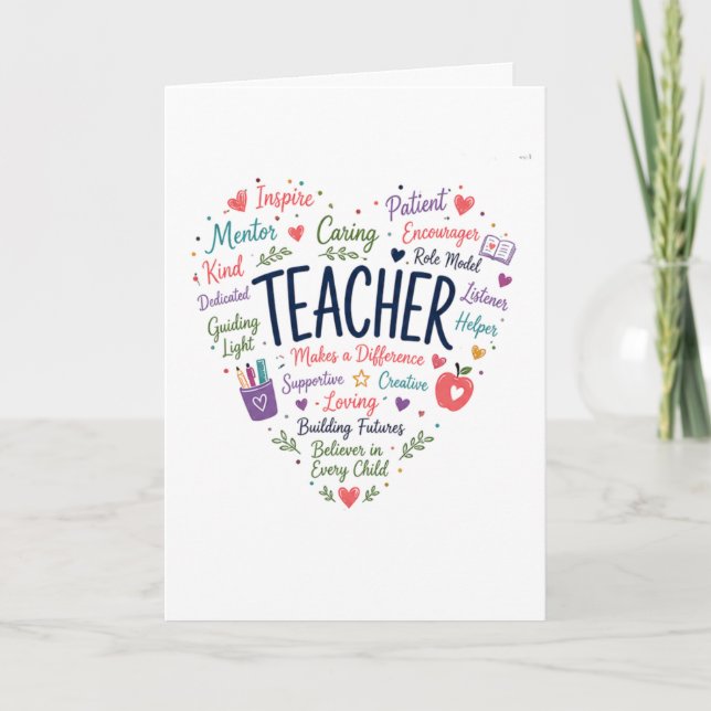 Tarjeta Regalo para Maestro (Anverso)
